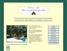 Tablet Screenshot of cedarhillapts.com